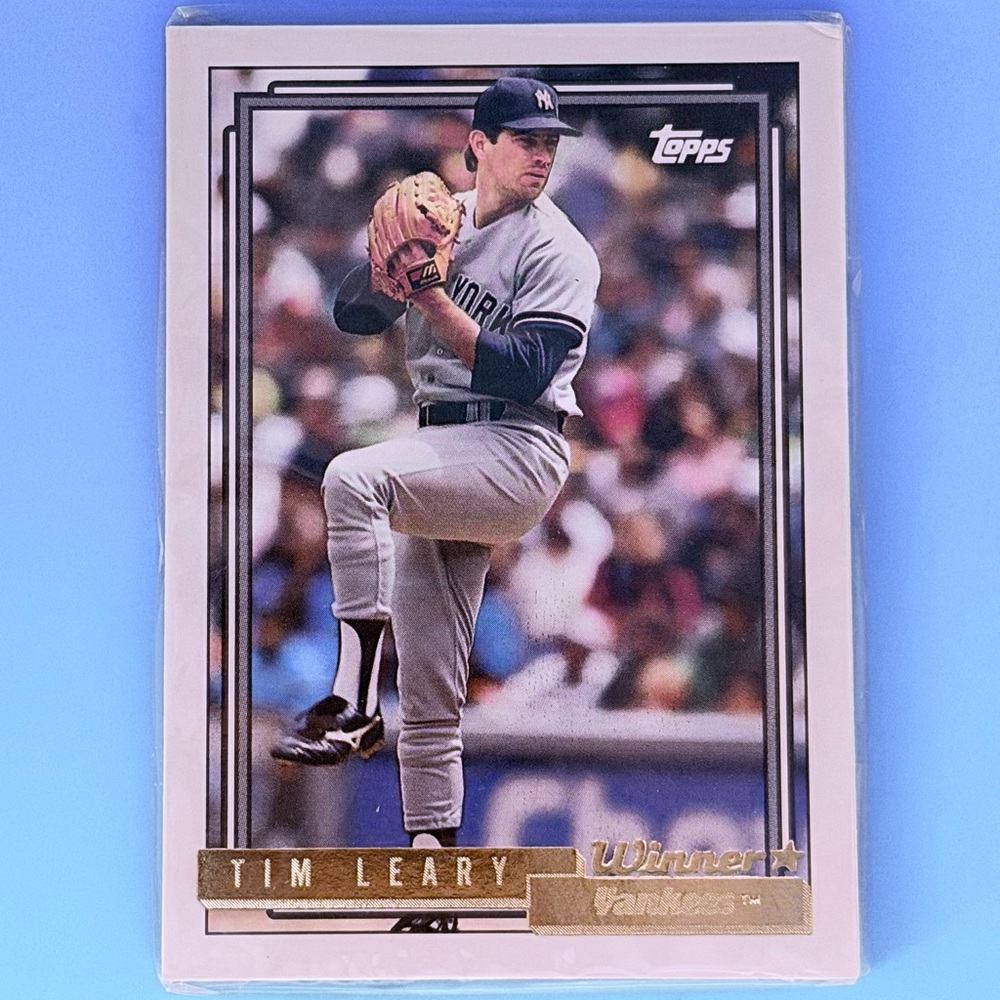 UNOPENED 1992 TOPPS BASEBALL CARDS STACK Sealed – Tim Leary & More!